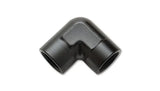 Black right-angle pipe fitting, 1/2in NPT female pipe coupler fitting for easy connections