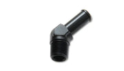 Vibrant 1/8 NPT to 1/4in Barb Straight Fitting 45 Deg Adapter - Aluminum - Truck & Automotive