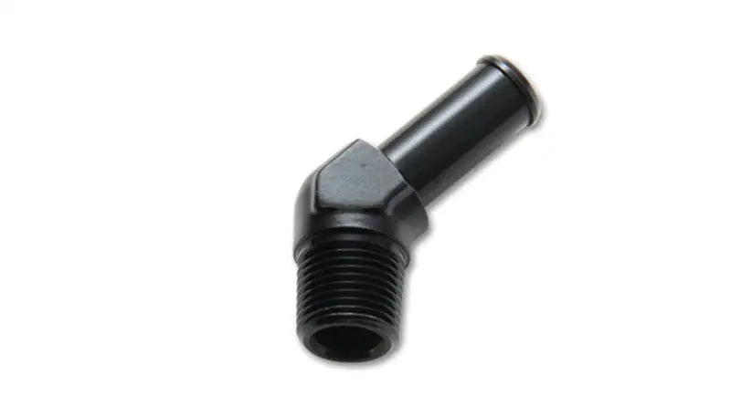Vibrant 1/8 NPT to 1/4in Barb Straight Fitting 45 Deg Adapter - Aluminum - Truck & Automotive