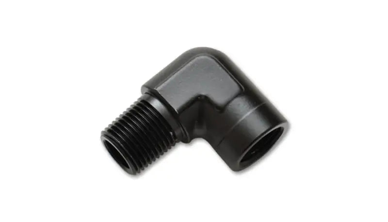 Vibrant 1/8in NPT Female to Male 90 Degree Pipe Adapter Fitting - black anodized aluminum, ideal for oil and fuel systems in RV, Automotive, Powersports, off-road, marine, and exterior truck accessories, Truck & Automotive, Fabrication, AVADA - Best Sellers