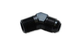Black 90-degree hose fitting for Vibrant -10 AN to 3/4in NPT degree adapter fittings