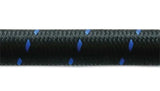 Vibrant Vibrant -10 AN Two-Tone Black/Blue Nylon Braided Flex Hose (2 foot roll)
