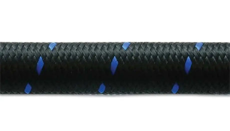 Vibrant Vibrant -10 AN Two-Tone Black/Blue Nylon Braided Flex Hose (2 foot roll)
