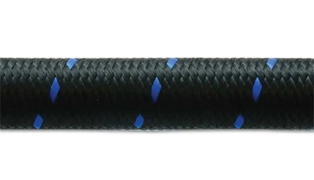 Vibrant Vibrant -10 AN Two-Tone Black/Blue Nylon Braided Flex Hose (2 foot roll)
