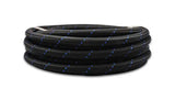 Vibrant -10 AN Two-Tone Black/Blue Nylon Braided Flex Hose (2 foot roll) 