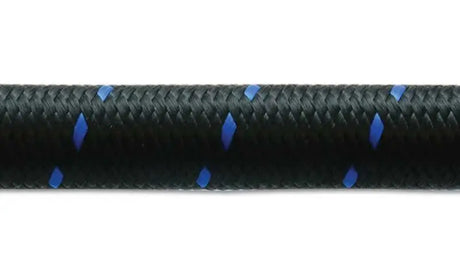 Vibrant -10 AN Two-Tone Black/Blue Nylon Braided Flex Hose (2 foot roll) 