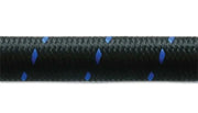 Vibrant Vibrant -10 AN Two-Tone Black/Blue Nylon Braided Flex Hose (5 foot roll)