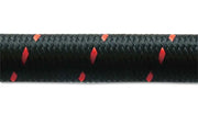 Vibrant Vibrant -10 AN Two-Tone Black/Red Nylon Braided Flex Hose (20 foot roll)
