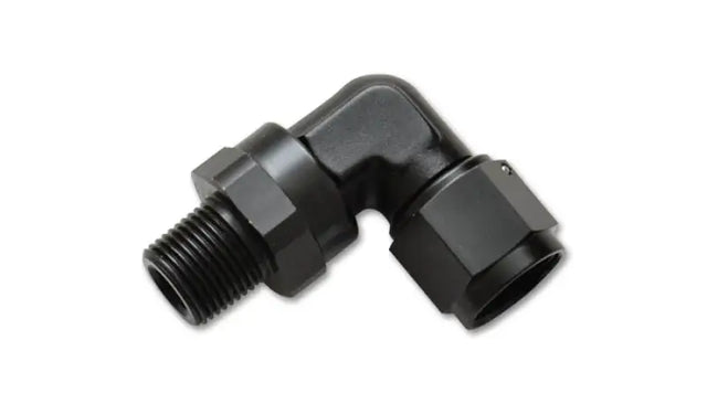 Vibrant -10AN to 1/2in NPT Female Swivel 90 Degree Adapter Fitting - Truck & Automotive