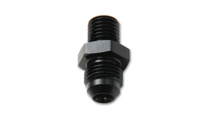 Black metal threaded adapter for Vibrant -10AN to 12mm x 1.5 Metric Straight Adapter