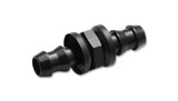 Black barbed hose fitting for Vibrant -10AN Barbed Union Fitting, durable union fitting