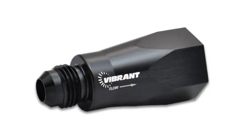 "Vibrant -10AN Female to Male Inline Check Valve, featuring durable black finish and precise engineering for reliable oil system performance."