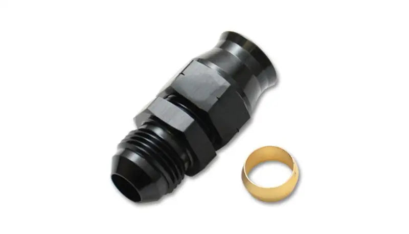 Vibrant Vibrant -10AN Male to .625in Tube Adapter Fitting (w/Brass Olive Insert)