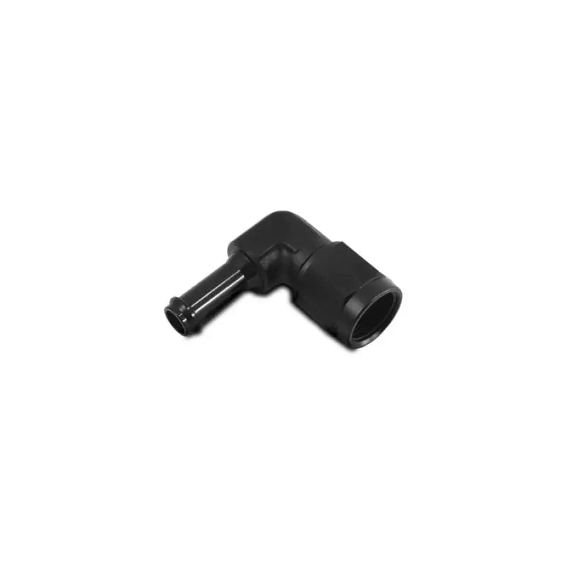 Vibrant 12028 Vibrant -8AN to 3/8in Hose Barb 90 Degree Adapter - Anodized Black