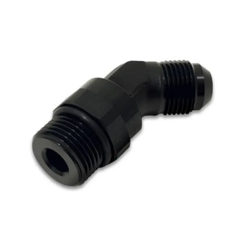 Vibrant 16950 Vibrant -12AN Male to Male -12AN Straight Cut 45 Degree Adapter Fitting - Anodized Black