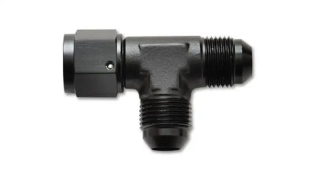 Black anodized aluminum -12an tee fitting for Vibrant -12an Tee Fitting with Female swivel