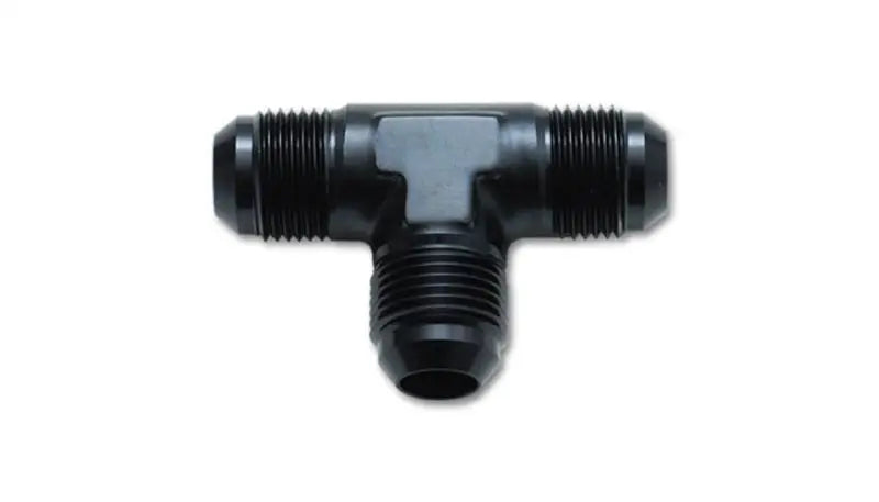 Black metal flare tee adapter fitting for Vibrant -16AN Flare Tee Adapter Fitting