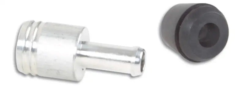 Metal fitting with rubber grommet for aluminum vacuum hose fitting on Vibrant 19mm O.D. vacuum hose