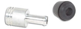 Metal fitting with rubber grommet for aluminum vacuum hose fitting on Vibrant 19mm O.D. vacuum hose