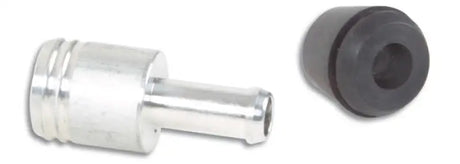 Metal fitting with rubber grommet for aluminum vacuum hose fitting on Vibrant 19mm O.D. vacuum hose