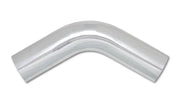 Vibrant 2.5in O.D. Universal Aluminum Tubing (60 degree Bend) - Polished - Truck & Automotive