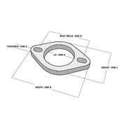 Vibrant 1473 Vibrant 2-Bolt T304 SS Exhaust Flanges (3in I.D.) - 5 Flange Bulk Pack