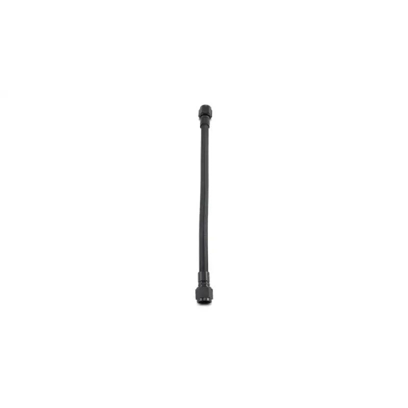 Flexible black gooseneck tube on Vibrant 24in PTFE Hose Assy with 10AN fittings