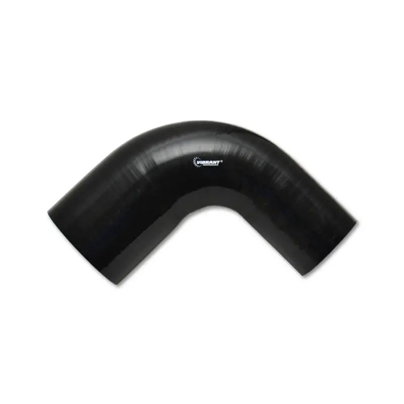 VIBRANT 19789 Vibrant 2in ID x 2.25in ID x 4in Long Gloss Black Silicone 90 Degree Transition Elbow