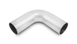 Shiny metal 2-inch OD 90 degree tight radius aluminum bend pipe