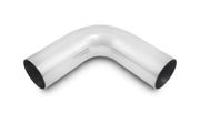 Shiny metal 2-inch OD 90 degree tight radius aluminum bend pipe