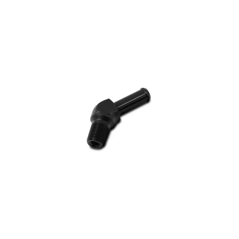Vibrant 11222 Vibrant 3/8 NPT to 1/2in Barb Straight Fitting 45 Deg Adapter - Aluminum - 11222