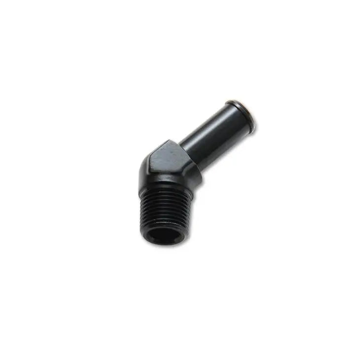 Vibrant 11222 Vibrant 3/8 NPT to 1/2in Barb Straight Fitting 45 Deg Adapter - Aluminum - 11222