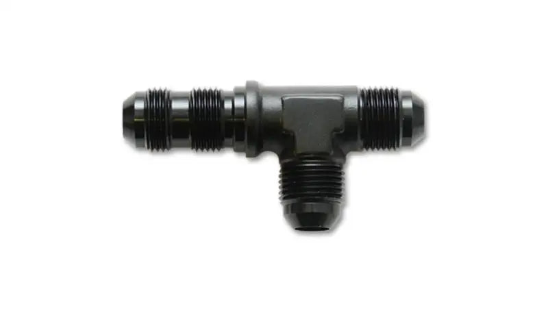 Vibrant -3AN Bulkhead Adapter Tee on Run Fittings - Anodized Black Only - Truck & Automotive