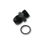 Vibrant -3AN Male Flare to -3 ORB Straight Adapter w/O-Ring - Anodized Black - Truck & Automotive