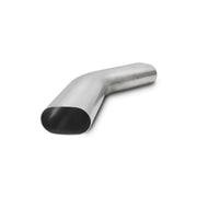 Vibrant 13189 Vibrant 3in Oval (Nominal Size) T304 SS 45 deg Mandrel Bend 6in x 6in leg lengths - 13189