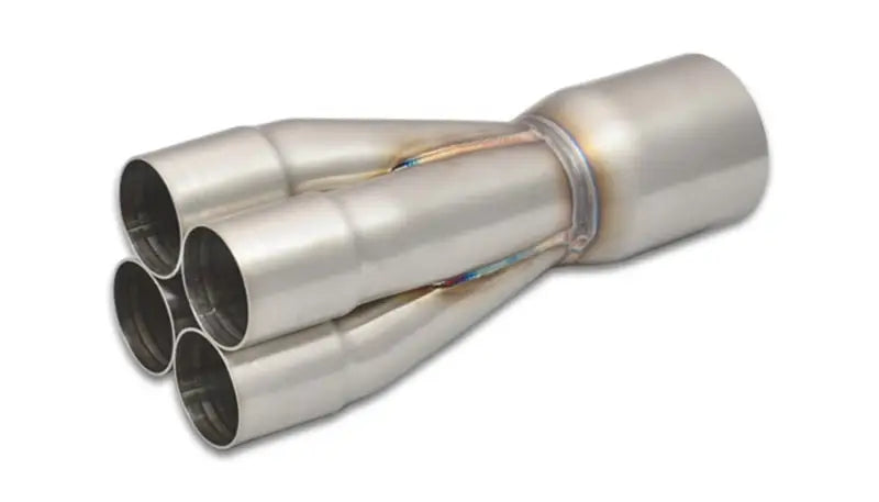 Vibrant 4-1 SS Merge Collectors (1-3/4in Inlet Slipover ID 2-1/2in Outlet OD) Single Unit - Truck & Automotive