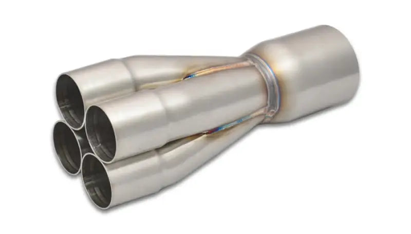 Vibrant 4-1 SS Merge Collectors (1-3/4in Inlet Slipover ID 2-1/2in Outlet OD) Single Unit - Truck & Automotive