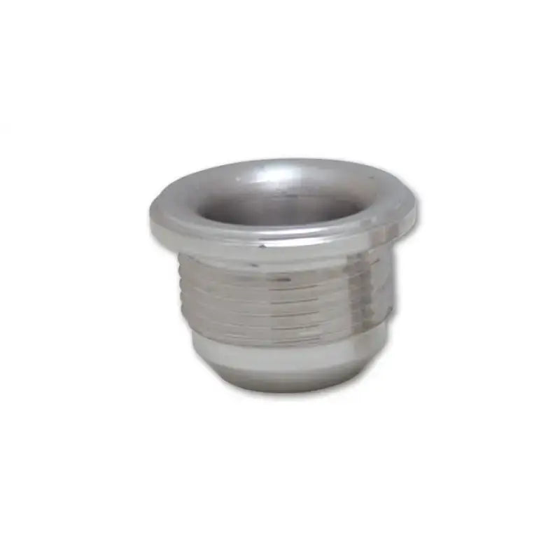 Silver metal threaded bushing for weld bung installation in Vibrant -4 AN Male Weld Bung