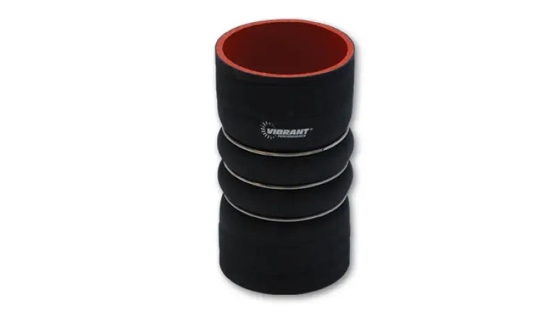 Vibrant Vibrant 4 Ply Aramid Hump Hose w/3 SS Rings 4in ID x 7in Length - Black