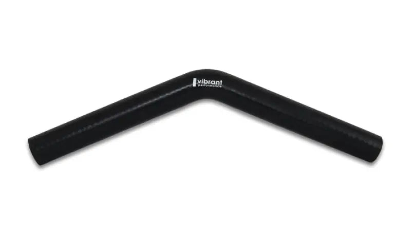 Vibrant 4 Ply Reinforced Silicone Elbow Connector - 1.25in ID x 8in Leg 45 Deg Elbow (BLACK) - 2969