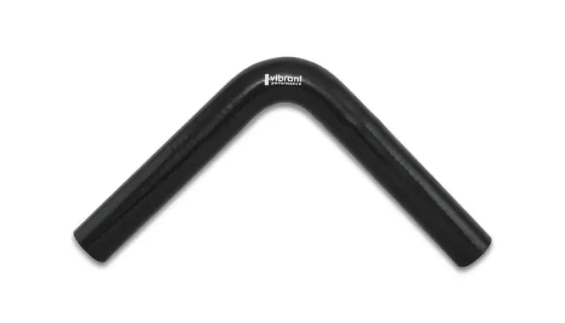 Vibrant 4 Ply Reinforced Silicone Elbow Connector - 1.25in ID x 8in Leg 90 Deg (BLACK) - Truck & Automotive