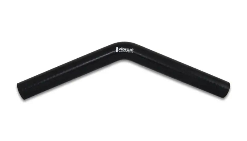 Vibrant 4 Ply Reinforced Silicone Elbow Connector - 1.25in ID x 8in Leg 45 Deg Elbow (BLACK) - 2969