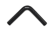 Vibrant 4 Ply Reinforced Silicone Elbow Connector - 1in ID x 8in Leg 90 Deg Elbow (BLACK) - 2918