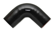Vibrant 4 Ply Reinforced Silicone Elbow Connector - 2.25in I.D. - 90 deg. (BLACK) - Truck & Automotive