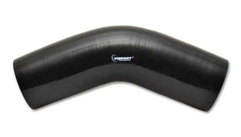 Vibrant 4 Ply Reinforced Silicone Elbow Connector - 4.5in I.D. - 45 deg. (BLACK) - Truck & Automotive