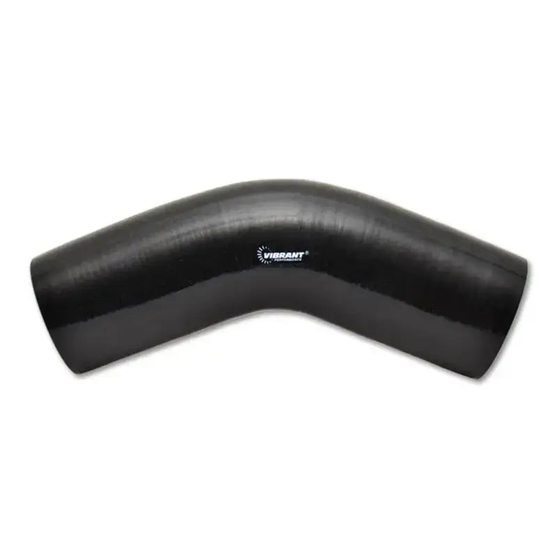Vibrant 4 Ply Reinforced Silicone Elbow Connector - 5in ID x 4in Leg 45 Deg (BLACK) - Truck & Automotive
