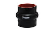Vibrant 4 Ply Reinforced Silicone Hump Hose Connector - 2.75in I.D. x 3in long (BLACK) - 2733