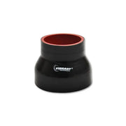 Vibrant 2779 Vibrant 4 Ply Reinforced Silicone Transition Connector - 2in I.D. x 3in I.D. x 3in long (BLACK)