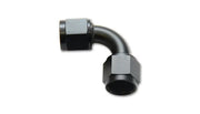 Vibrant Vibrant -4AN Female 90 Degree Union Adapter (AN to AN) - Anodized Black Only