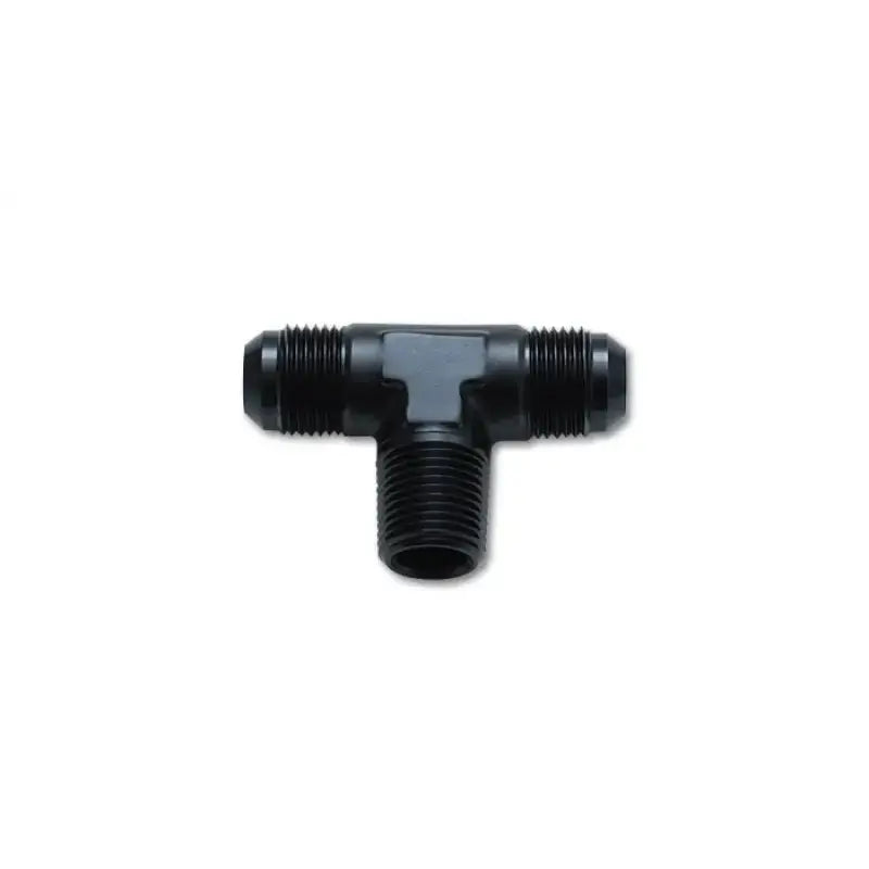 Vibrant -4AN x 1/8in NPT Flare to Pipe Tee Adapter Fitting, lightweight 6061 aluminum alloy construction, anodized black, ideal for oil pumps, fuel pumps, fuel filters, automotive, RV, marine, truck accessories, Truck & Automotive, Fabrication, AVADA - Best Sellers.